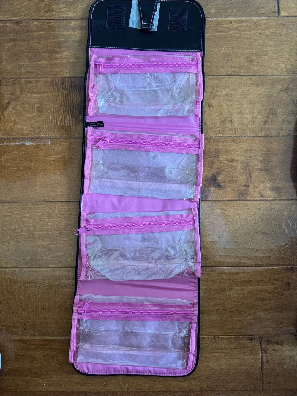 Mary Kay Black with Pink Trim Cosmetic Hanging Roll Up Travel Bag
